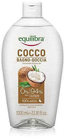 Equilibra Corpo, Cocco Bagno-Doccia, Bagno-Doccia Cocco Delicato ad Azione Detergente e Nutriente, Adatto a Tutta la Famiglia, con Estratto di Cocco e Tensioattivi di Origine Vegetale, 1000 ml