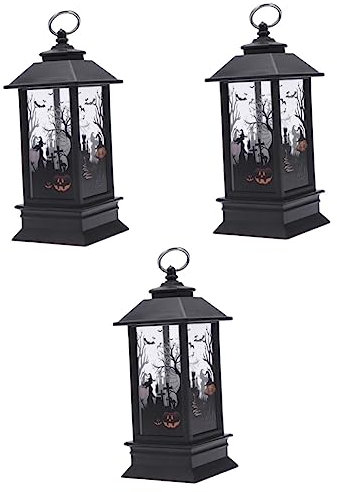 ABOOFAN Hängendes Licht 3 Stück Vintage-Laternen Dekoratives Kerzenlaterne Petroleumlampe Kerzenhalter Kerze Kronleuchter Halloween- Kerzenlicht Dekorieren Requisiten