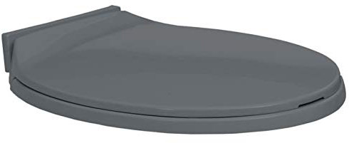 Homgoday Asiento de inodoro con cierre amortiguado, gris ovalado, tapa para inodoro