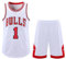 ABRTJCL Basketball Trikot Shirt und Shorts, Kinder/Erwachsene Basketball Jersey, Kinder/Erwachsene Basketball ärmellose Anzug, 2-Teiliges Kinder/Erwachsene T-Shirt Weste + Shorts weiß 5XL