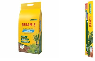 Seramis Spezial-Substrat für Palmen, 15 l & Gießanzeiger für alle Topfpflanzen, 2 Stück, Kein Batteriebetrieb, Kunststoff, Höhe: 17 cm, Gießanzeiger, Grün