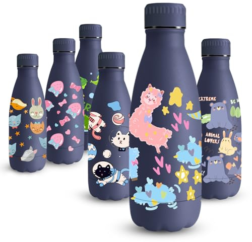 Vikaster Thermoskanne, 350ml Baby Thermosflasche, BPA-frei Trinkflasche, Edelstahl Trinkflasche “milkyBottle” - Perfekt für Kinder, Auslaufsicher, Kohlensäure geeignet für Schule, Camping, Outdoor