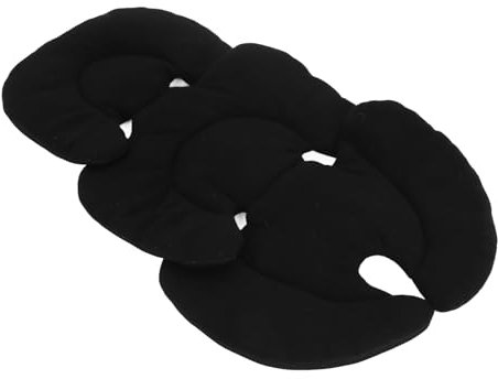 Schwarze Kinderwageneinlage, Universelles Herausnehmbares Netzstoff-Innenkissen mit Sicherheitsgurt, Geeignet für die Meisten Kinderwagen auf Dem Markt (BLACK)