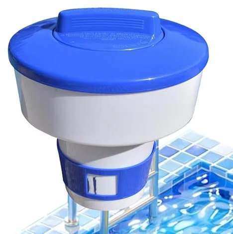 Deep Blue Pro Extra Large Floating Chlorine Tablets Dispenser for Pool and Hot Tub, 7 Inch, Holds 200g Tablets, Swimming Pool, Water Park, Spa