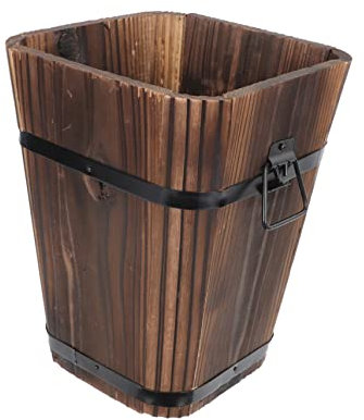 Gogogmee Cubo De Madera Maciza con Agujero para Plantas Suculentas Soporte para Macetas De Estilo Retro para Decoración