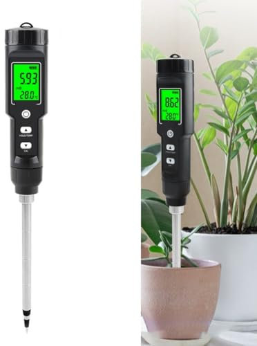 Medidor de humedad del suelo, medidor digital de la CE del suelo, EC 0.00-10.00mS/cm, 0.01mS/cm, para jardineros, compostadores, agricultores, viveros