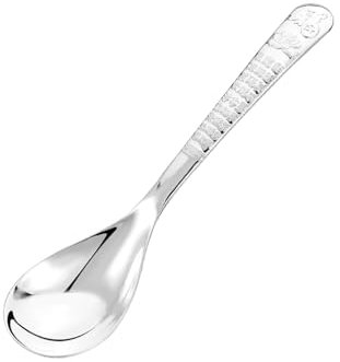 Cucchiai in argento Sterling 925, 9,5 cm, in argento Sterling cinese, adatti per catering di famiglia, ristoranti, dessert, torte, gelati (10 g)