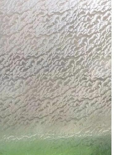 Milchglasfolie Fenster-Sichtschutzfolie, Milchglas-Fensteraufkleber, Wasserwellen, Glastür-Aufkleber, Dekoration for Zuhause, Küche, Badezimmer Fensterfolie Blickdicht Von Aussen(Water Ripples L)