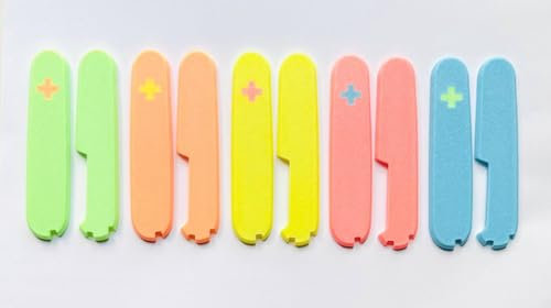Replacement Covers For Victorinox Scales Plus 91mm Plastic Handles With Extra Pen Slot Glow In The Dark (Yellow)