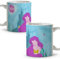Taza sirena infantil. Taza personalizada con nombre. Cerámica 330 ml. Varios diseños y colores de Interior. Regalos Originales. SIRENA INFANTIL