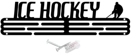 Qianly Eishockey Medaillenaufhänger, Medaillenhalter, Schwarzer Medaillen Organizer, Gestell