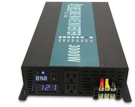 Convertisseur Onduleur À Onde Sinusoïdale 3000W 24V À 220V pour Panneau Solaire Générateur Batterie Convertisseur 12V/48V DC À 120V/230V/240V AC Onduleur(24V,220V_Universal)