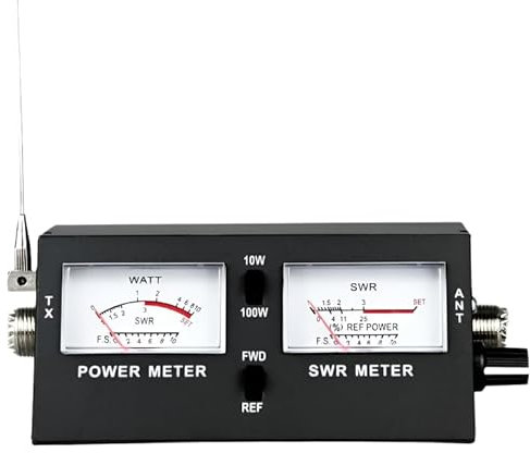 SWR HF-Leistungsmesser für CB-Antennen, 26-30 MHz Bereich, 0-100 W, SO-239 UHF-Steckverbinder