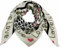 J26 Love Herz Leopard Dreieck Schal aus 100% Baumwolle Frühling Unisex Uni Fashion Stola Tuch Übergangszeit Italy Sommer Strickschal Strick Tuch Heart Leo Happy (Love BeigeSchwarz)