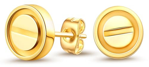 Damen Cc Ohrringe,Edelstahl Ohrstecker,Medizinische Titanstahl Gold Love Ohrring für Frauen,Sterling Silber 925 Earringe for Women,Dupes,Ideal Geschenk für Frauen,Mode Schmuck