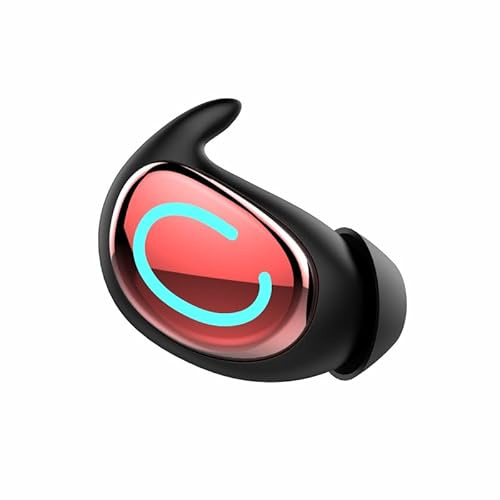 QYNIQIAN Mini auricolare senza fili Bluetooth Sleep Earbud,7H singola durata della batteria ENC cancellazione del rumore, qualità del suono HiFi ad alta fedeltà, auricolare impermeabile IPX5, rosso