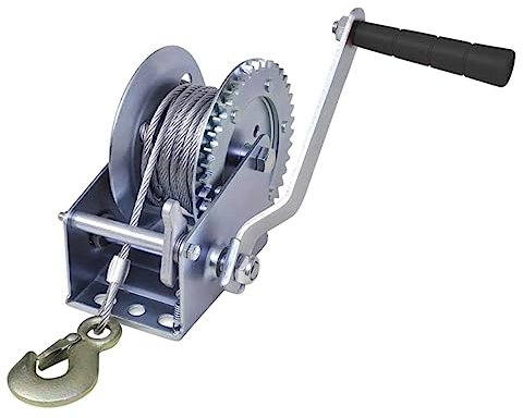 SEWOART Treuil Manuel Pour Voiture Avec Sangle Métallique Treuil à Manivelle Robuste Pour Remorquage De Bateau Lb