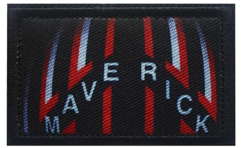 Maverick & Goose VF-1 Aufnäher, bedruckt, 5,1 x 7,9 cm, Klettverschluss, taktische Aufkleber, Applikation für Hüte, Hemden, Jacken, Rucksäcke, Westen, Jeans, Rucksäcke (Maverick)