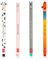 Legami - 4er Set Gel Radiergummi Farm Sweet Farm Stifte, mit hitzeempfindlicher, radierbarer Tinte, schwarz, rosa, grün, rot, radiert ohne Blatt zu verbrauchen, 0,7 mm Spitze