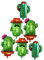 MUSISALY Globos de Cactus Fiestas de Cumpleaños Decoraciones de Verano Globos de Aluminio Fiesta de Cumpleaños de Mujeres Decoraciones de 6 Piezas