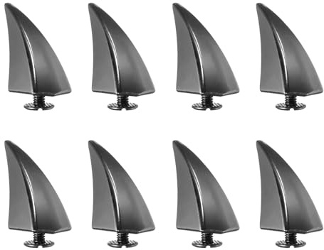 PATIKIL 27mm Spikes and Studs, 8 Sets Horn Rivets Screw Back Leather Crafting Dragon Claw Punk Style Rivet Kits for DIY Custom Craft Clothing Shoes Belts Bags Collars, Gun Black