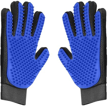 Wennicy 1 Paar Tierhaarentferner Handschuhe Haustierpflege Handschuhe sanftes Haaren Geeignet für Hunde und Katzen mit langem und kurzem Fell Pferde und andere Tiere Haarentfernungshandschuh