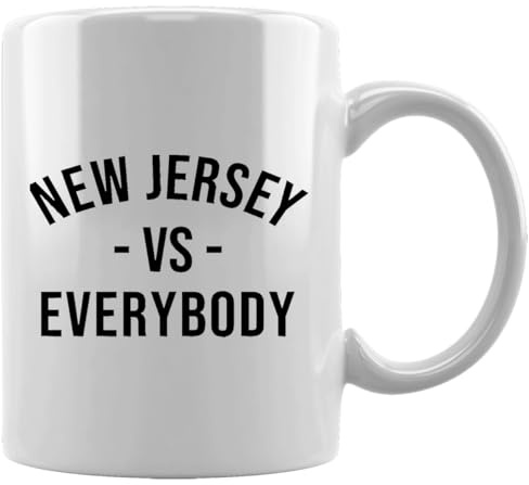 New Jersey vs. All Jon Bon Jovi Ceramic Mug White Coffee and Tea in Office Home