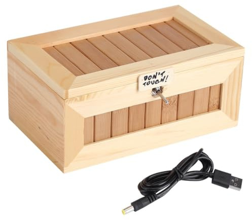ZenithAur nutzloses Box Spielzeug - Lustige Holz -USB -Elektronikbox Interactive Stress Relief Toy Leckerbissen für Haus- und Büroschreibtisch Dekoration