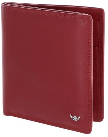 Golden Head Leder Kartenetui Polo RFID Protect Kombischeintasche ohne Münzfach 1255 Rot dunkelrot