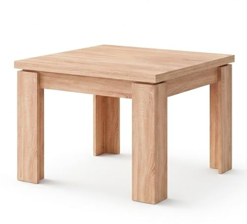 Arreditaly Tavolo Allungabile Moderno Da 4 A 8 Persone Gambe Spesse Design Minimal Meccanismo Centrale Estensibile Ideale Per Cucina Sala da Pranzo 90 x 90/180 x 90 Cm Rovere