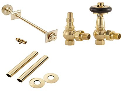 Arroll Luxury Thermostatic Radiator Valve Pack (Antique (Polished) Brass)