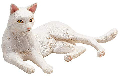 Mojo 387368 Katze liegend weiß 6 cm Bauernhoftiere