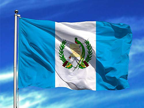 Oedim Bandera de Guatemala 85x1,50cm | Reforzada y con Pespuntes | Bandera con 2 Ojales Metálicos y Resistente al Agua