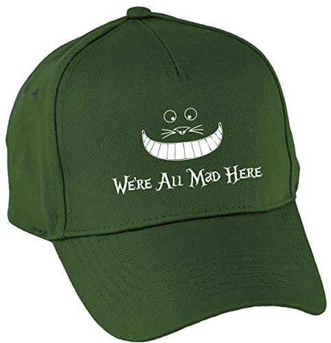 Hippowarehouse We're All mad here Baseball Cap hat Premium Printed 5 Panel OneSize Adults