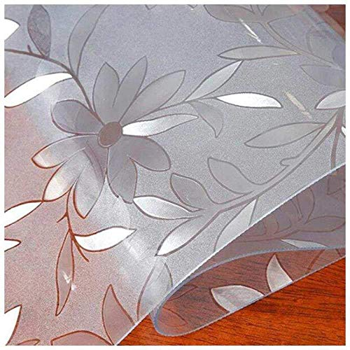 YYSDH PVC Tischdecke Tischdecke transparente wasserdichte Tischdecke, gemusterte öltischdecke Glas weiches Tuch 90x120cm