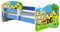 ACMA Kinderbett Jugendbett mit Einer Schublade und Matratze Blau mit Rausfallschutz Lattenrost II 140x70 160x80 180x80 (20 Bagger, 140x70)