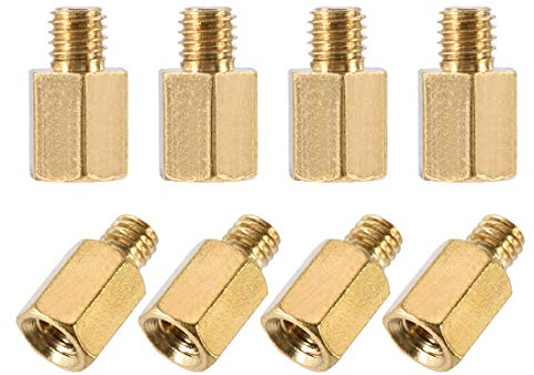 sourcing map 20Stk.M3x6mm+3mm Messing Sechskant PCB Hauptplatine Abstandshalter