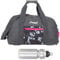 Sporttasche Mädchen Damen Elephant Signature Hero Sport Kinder Tasche mit Naßfach Schuhfach 47 cm 12800 + Trinkflasche (Grey Flower (Grau/Pink Zip))