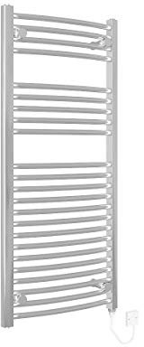 WarmeHaus Atlanta Radiateur sèche-serviettes électrique incurvé chromé 1100 x 500 mm