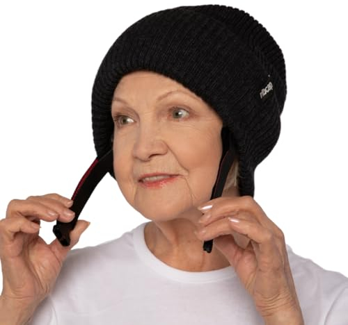 Ribcap Lenny Medizinischer Schutzhelm – Sicherer und Stilvoller Kopfschutz für Sturzgefährdete | Anthracite Schwarz | Groß 59-61 cm | Ideal für Epilepsie, Erwachsene, Senioren und alle Aktivitäten