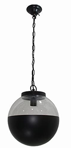 Licht-Erlebnisse Pendelleuchte Außen IP44 rund Kugel Schirm E27 MELANTHA Außenlampe Garten Haus Outdoor
