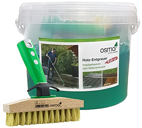 Osmo Holz-Entgrauer Kraft-Gel für Holzterrassen, Holzfassaden, Gartenmöbel und ähnliche Flächen (2.5 l)