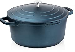 Westinghouse PERFORMANCE SERIES WCCC0095028BL - Pentola per cottura a induzione, adatta a tutti i piani cottura e al forno, incluso il supporto per manici, blu, WCCC0095028BL