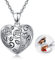 TANGPOET Collier médaillon rose avec photo en argent sterling 925 « I Love You Forever », Argent sterling