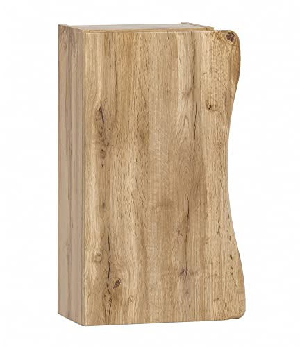 Lomadox Badezimmer Hängeschrank 30 cm mit Baumkantenoptik in Wotan Eiche Nb., B/H/T: ca. 37,5/64/20 cm