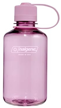 Nalgene Sustain Tritan BPA-Free Water Bottle Made with Material Derived from 50% Plastic Waste, 16 OZ, Narrow Mouth, Cherry Blossom