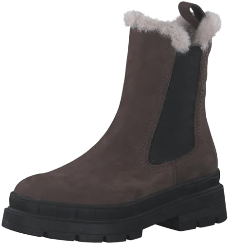 Tamaris Damen Schnürstiefel Leder Winter gefüttert; ANTELOPE/braun; 40 EU