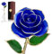 bestyks Ewige Rose 24K Vergoldet mit echten Blütenblättern Ständer und Box Künstliche Blume Geschenk für Frau Freundin Mama Valentinstag Geburtstag (Blau)