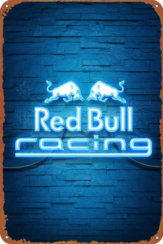 Red Bull Racing Poster, Retro-Metallschild, Vintage-Blechschild für Café, Bar, Zuhause, Wanddekoration, 30,5 x 20,3 cm