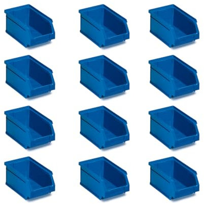 Tayg Packung mit 12 Schubladen aus Kunststoff, stapelbar, Nr. 54, Organizer für Schrauben, Schubladen, Aufbewahrungsbox, rechteckige Kunststoffeimer, 33,6 x 21,6 x 15,5 cm